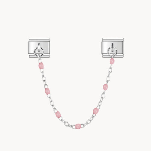 Double Charms rose silver