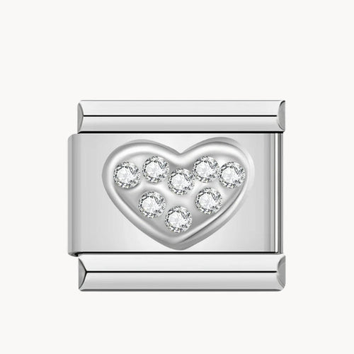 Silver Glow Heart
