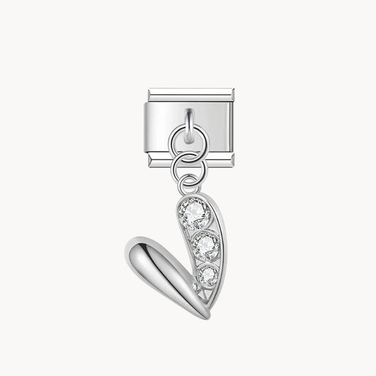 Silver Glowy Heart