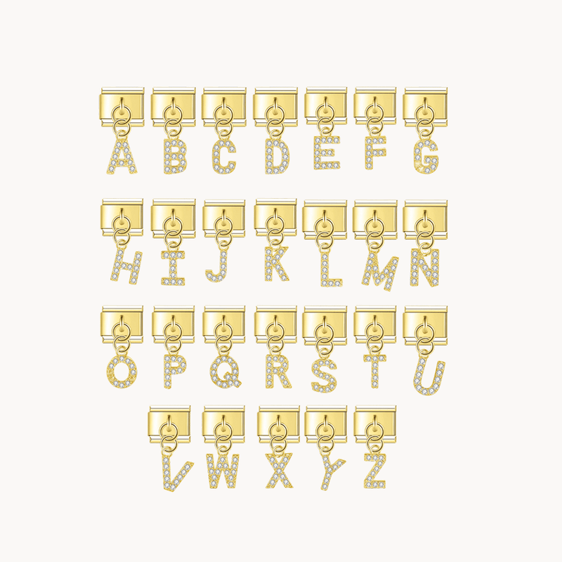 Gold letter pendant