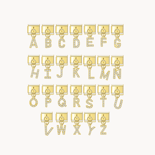 Gold letter pendant