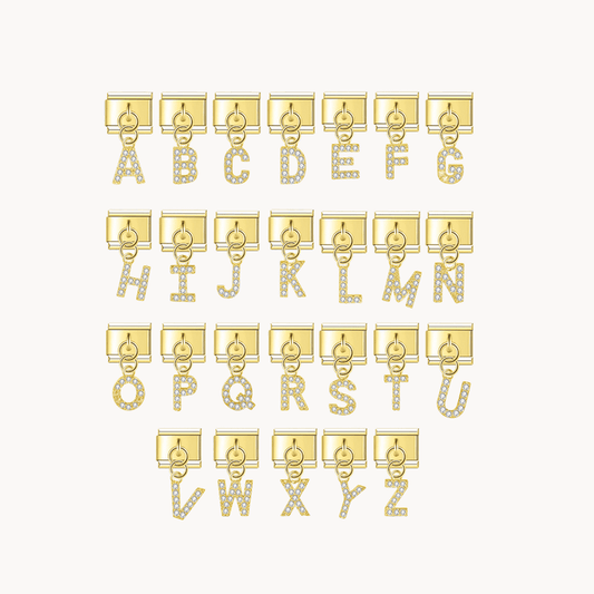 Gold letter pendant